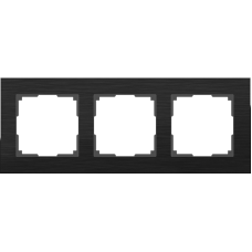 Рамка на 3 поста (черный алюминий) WL11-Frame-03