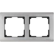 Рамка на 2 поста (глянцевый никель) WL02-Frame-02