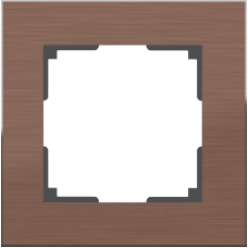 Рамка на 1 пост (коричневый алюминий) WL11-Frame-01