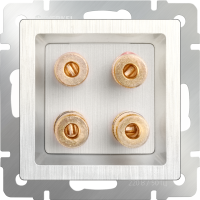 Акустическая розетка (перламутровый рифленый) WL13-AUDIOx4
