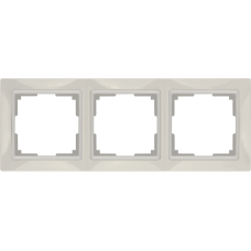 Рамка на 3 поста (слоновая кость, basic) WL03-Frame-03