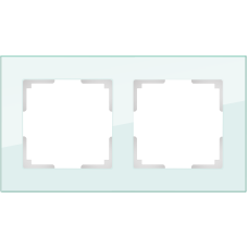 Рамка на 2 поста (натуральное стекло) WL01-Frame-02