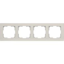 Рамка на 4 поста (слоновая кость) WL04-Frame-04-ivory