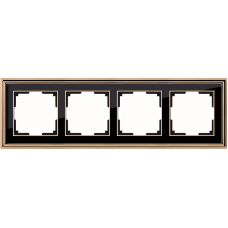 Рамка на 4 поста (золото/черный) WL17-Frame-04