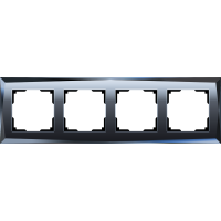Рамка на 4 поста (черный) WL08-Frame-04