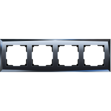 Рамка на 4 поста (черный) WL08-Frame-04
