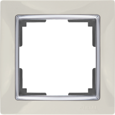 Рамка на 1 пост (слоновая кость) WL03-Frame-01-ivory