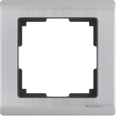 Рамка на 1 пост (глянцевый никель) WL02-Frame-01