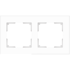 Рамка на 2 поста (белый матовый) WL01-Frame-02