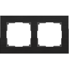 Рамка на 2 поста (черный алюминий) WL11-Frame-02