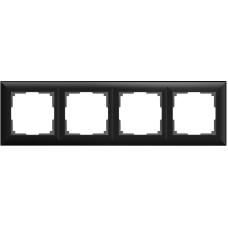 Рамка на 4 поста (черный матовый) WL14-Frame-04