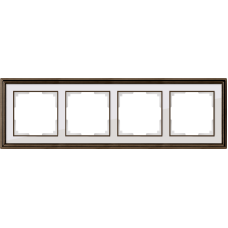Рамка на 4 поста (бронза/белый) WL17-Frame-04