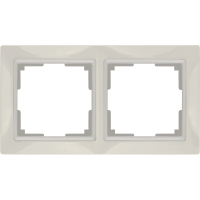 Рамка на 2 поста (слоновая кость, basic) WL03-Frame-02