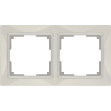 Рамка на 2 поста (слоновая кость, basic) WL03-Frame-02