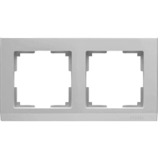 Рамка на 2 поста (серебряный) WL04-Frame-02