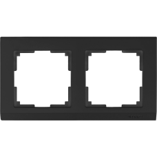 Рамка на 2 поста (черный) WL04-Frame-02-black