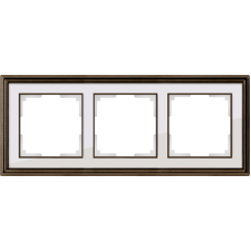 Рамка на 3 поста (бронза/белый) WL17-Frame-03