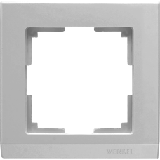 Рамка на 1 пост (серебряный) WL04-Frame-01