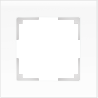 Рамка на 1 пост (белый матовый) WL01-Frame-01