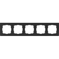 Рамка на 5 постов (черный) WL04-Frame-05-black