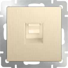 Телефонная розетка RJ-11 (шампань рифленый) WL10-RJ-11