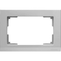 Рамка для двойной розетки (серебряный) WL04-Frame-01-DBL