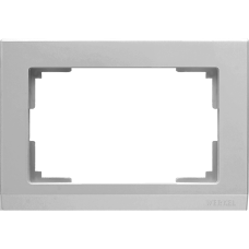 Рамка для двойной розетки (серебряный) WL04-Frame-01-DBL