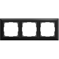 Рамка на 3 поста (черный матовый) WL14-Frame-03