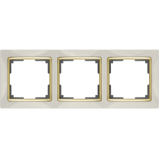 Рамка на 3 поста (слоновая кость/золото) WL03-Frame-03-ivory-GD