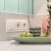 Розетка с заземлением и шторками (белая) WL01-SKGS-01-IP44 Розетка с заземлением и шторками (белая) WL01-SKGS-01-IP44