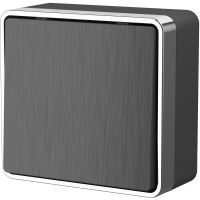 Выключатель одноклавишный Gallant (графит рифленый) WL15-01-01