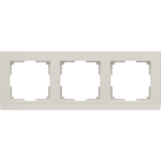 Рамка на 3 поста (слоновая кость) WL04-Frame-03-ivory