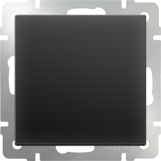 Выключатель одноклавишный проходной (черный матовый) WL08-SW-1G-2W