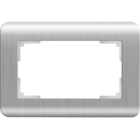 Рамка для двойной розетки (серебряный) WL12-Frame-01-DBL