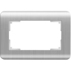 Рамка для двойной розетки (серебряный) WL12-Frame-01-DBL