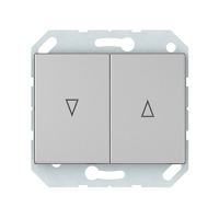 Кнопки управления жалюзи Vilma XP500, 2-клавишный, без рамки, металлик