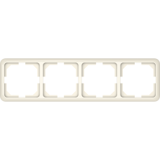 Рамка Vilma LX200, 4-местная, слоновая кость