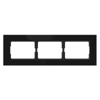 Рамка Vilma XP500, 3-местная, Черное стекло