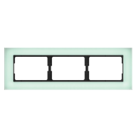 Рамка Vilma XP500, 3-местная, Зеленое матовое стекло
