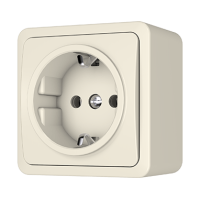 Розетка Vilma SL+250, c заземлением, слоновая кость