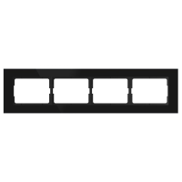 Рамка Vilma XP500, 4-местная, Черное стекло