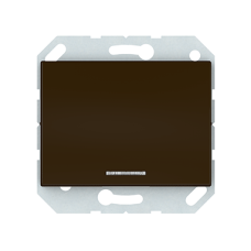 Выключатель Vilma XP500, 1-клавишный, 2-полюсный, с подсветкой, без рамки, коричневый