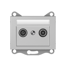 Антенная розетка Vilma XP500, конечная (TV+R), без рамки, металлик