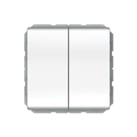 Переключатель Vilma ST150, 2-клавишный, без рамки, белый