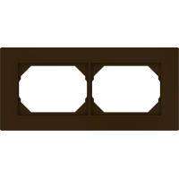 Рамка Vilma XP500, 2-местная, пластик, коричневый