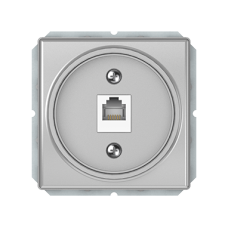 Телефонная розетка Vilma ST150, одноместная (1ХRJ11), без рамки, металлик