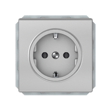 Розетка Vilma ST150, с заземлением, без рамки, металлик