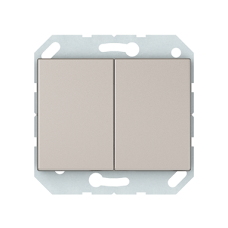 Выключатель Vilma XP500, 2-клавишный (IP44), без рамки, шампань