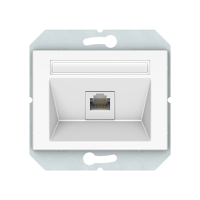Телефонная розетка Vilma XP500, одноместная (1ХRJ11), без рамки, белая