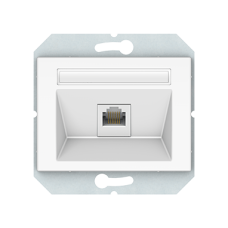 Телефонная розетка Vilma XP500, одноместная (1ХRJ11), без рамки, белая